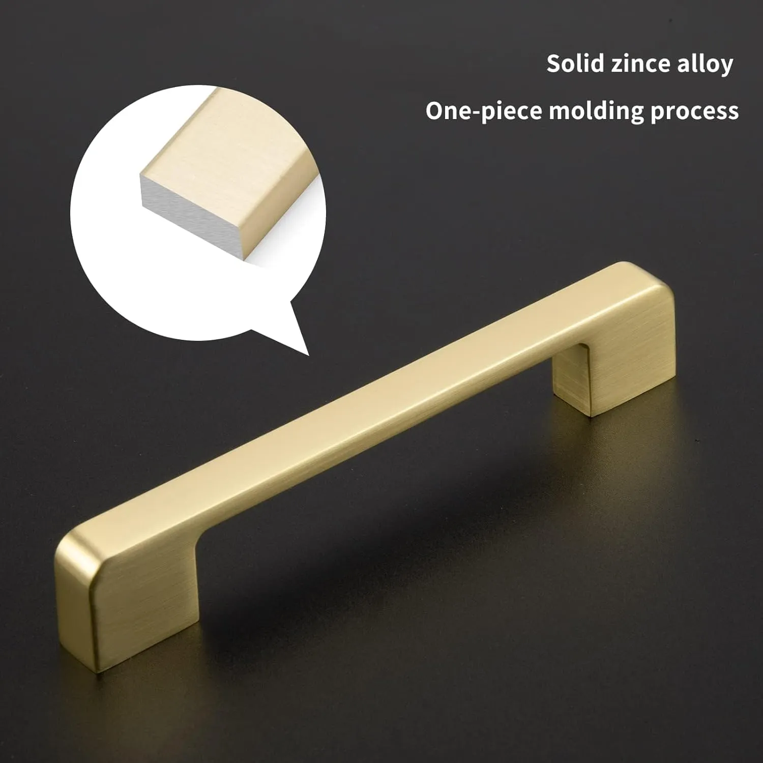 10 Pack 5 Inch Brushed Gold Cabinet Pulls Gold Cabinet Handles - Brass Dresser Drawer Pulls for Kitchen Cabinet Hardware Zinc Alloy Handles