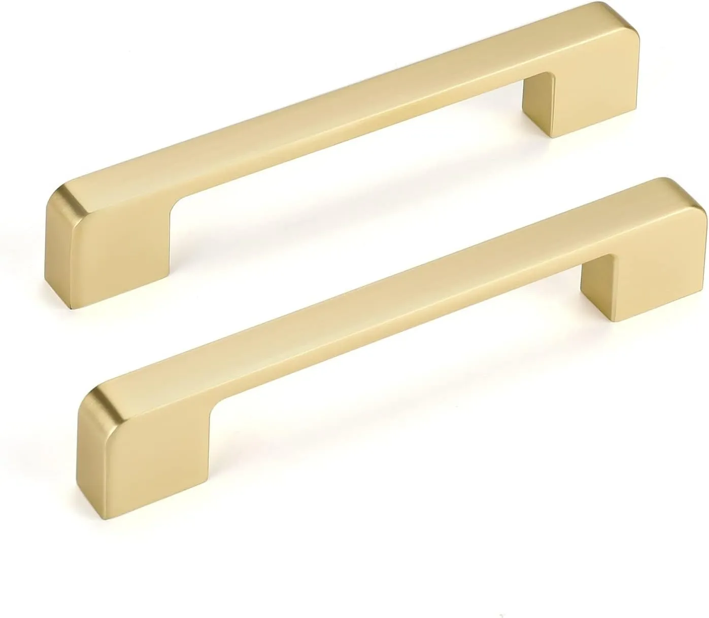 10 Pack 5 Inch Brushed Gold Cabinet Pulls Gold Cabinet Handles - Brass Dresser Drawer Pulls for Kitchen Cabinet Hardware Zinc Alloy Handles