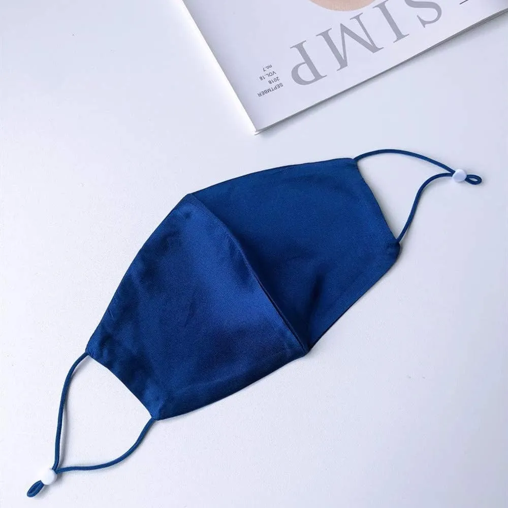 100% Mulberry Silk Mask Adjustable with Filter Pocket