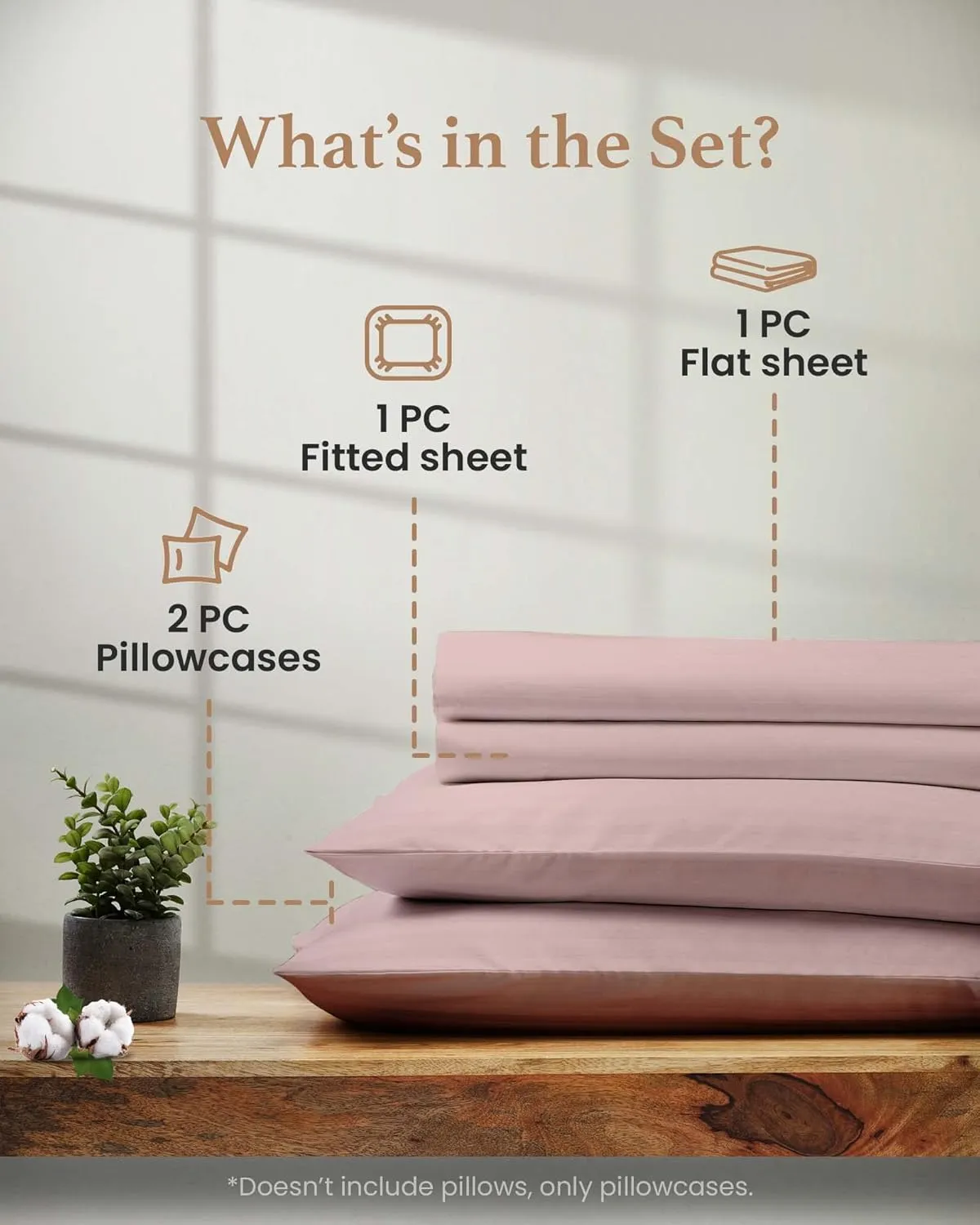 1000 Thread Count Egyptian Cotton Sheets Queen Size, 4 Pc Luxury Sheets Set, Long Staple 100% Cotton Sheets for Queen Size Bed, 16" Deep Pocket Hotel Style Sheets, Sateen Sheets Queen, Blush