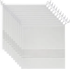 10Pcs Non-Woven Fabric Dustproof Handbag Storage Organizer Drawstring Bag Dust Cover Medium (Medium, White)