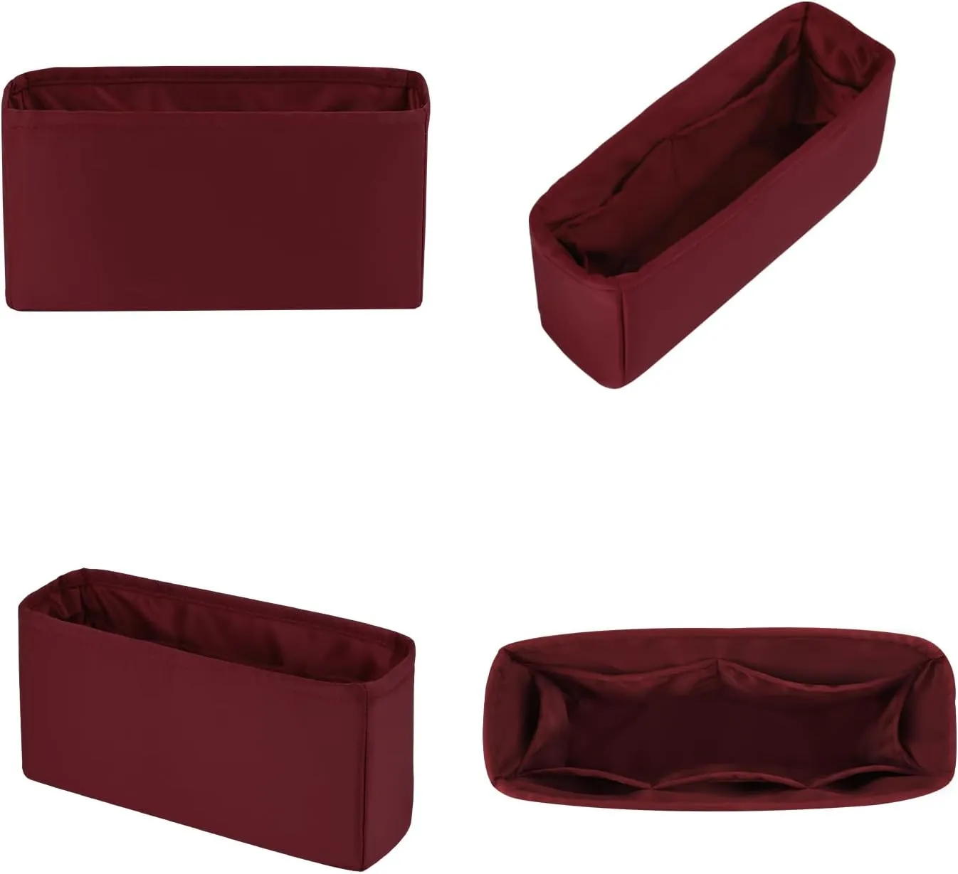 19 Flap26 Bag Organizer, Silky Organizer Insert Compatible with Chanel 19 Bag, Lightweight Inner Bag for Women Luxury Bags (Rouge Grenat, Flap26)