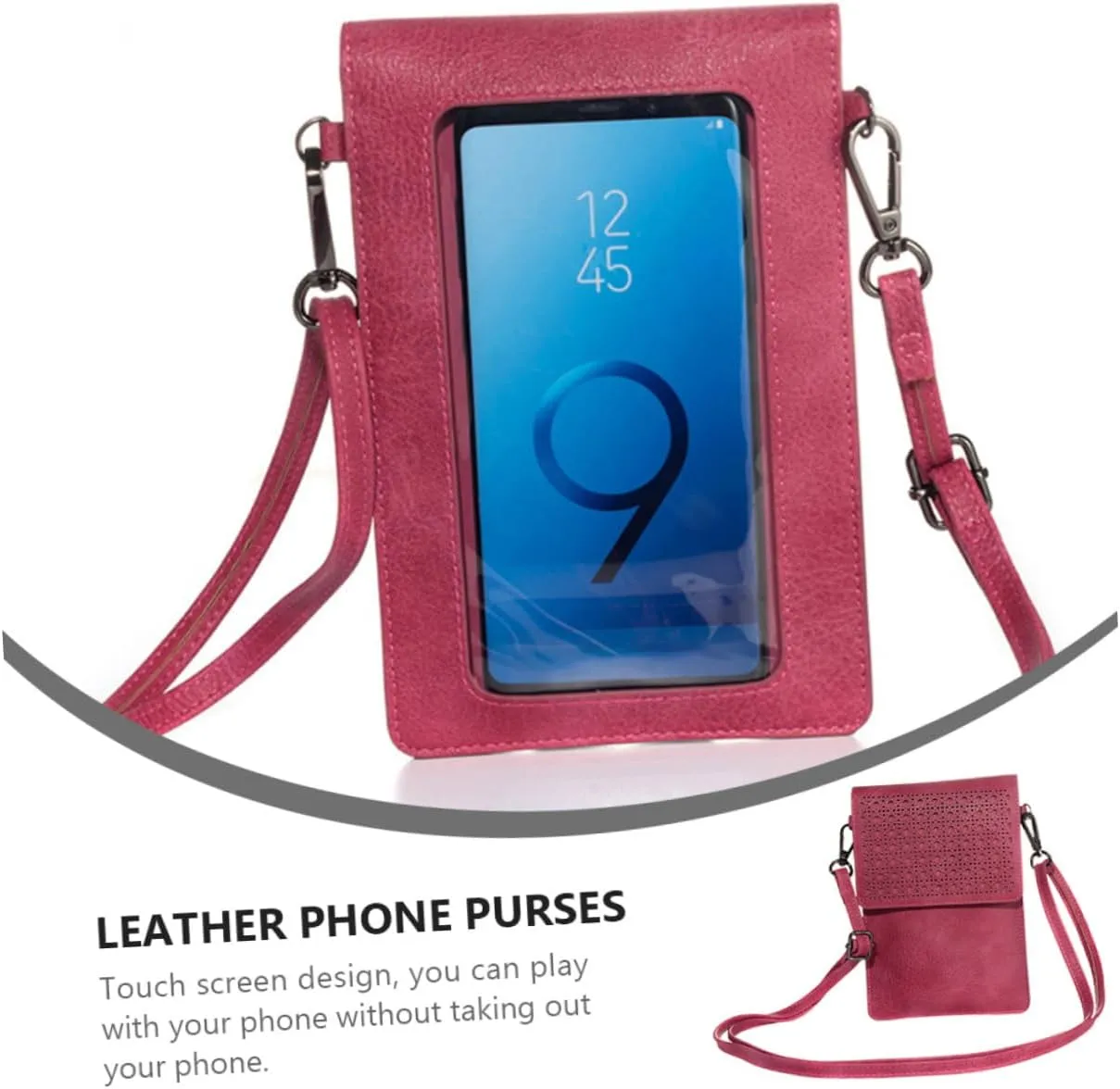 1pc Cell Phone Shoulder Bag Phone Crossbody Bag Pu Leather Phone Bag Leather Phone Purse Phone Casual
