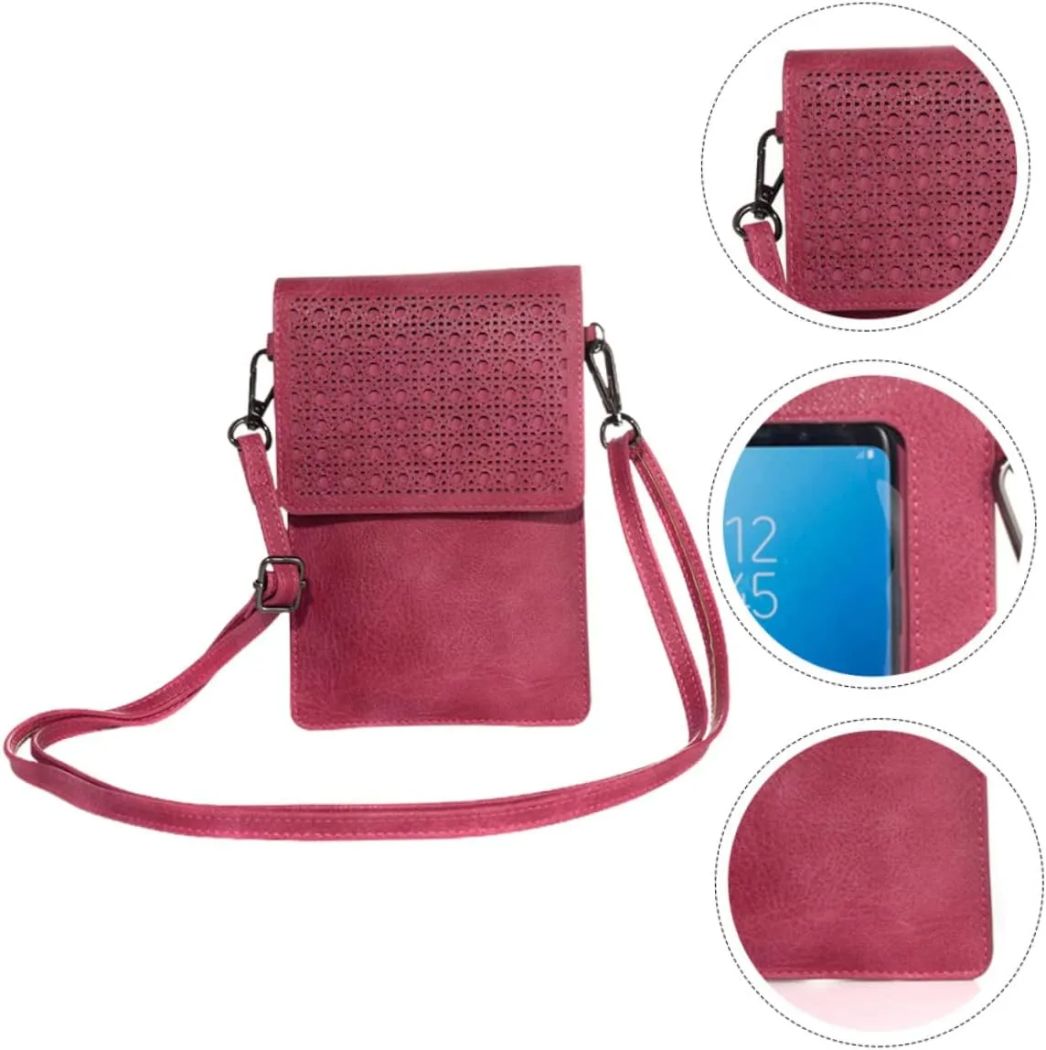 1pc Cell Phone Shoulder Bag Phone Crossbody Bag Pu Leather Phone Bag Leather Phone Purse Phone Casual