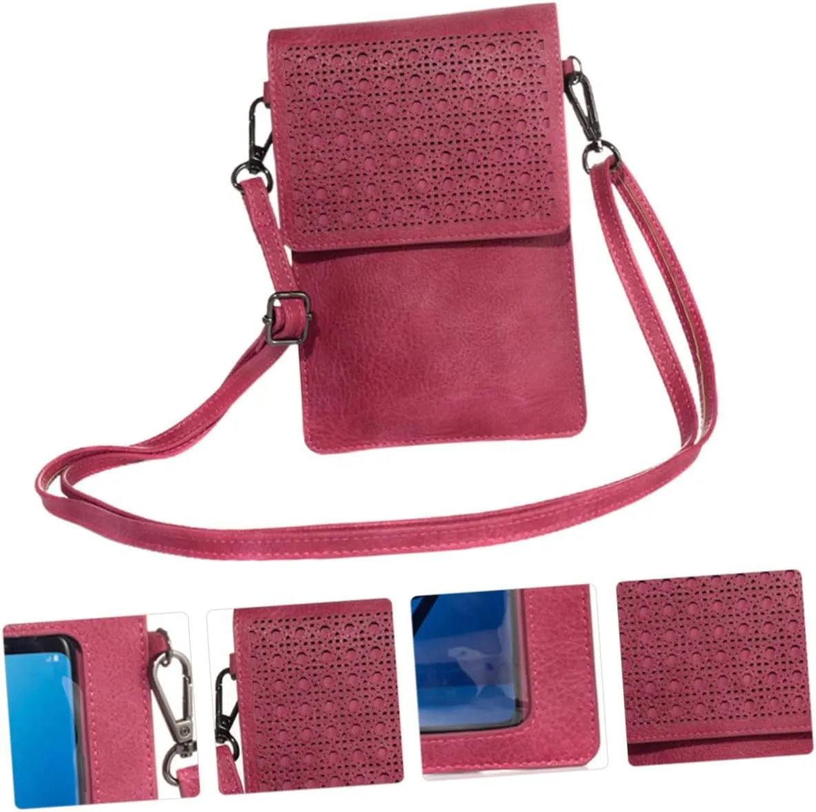 1pc Cell Phone Shoulder Bag Phone Crossbody Bag Pu Leather Phone Bag Leather Phone Purse Phone Casual