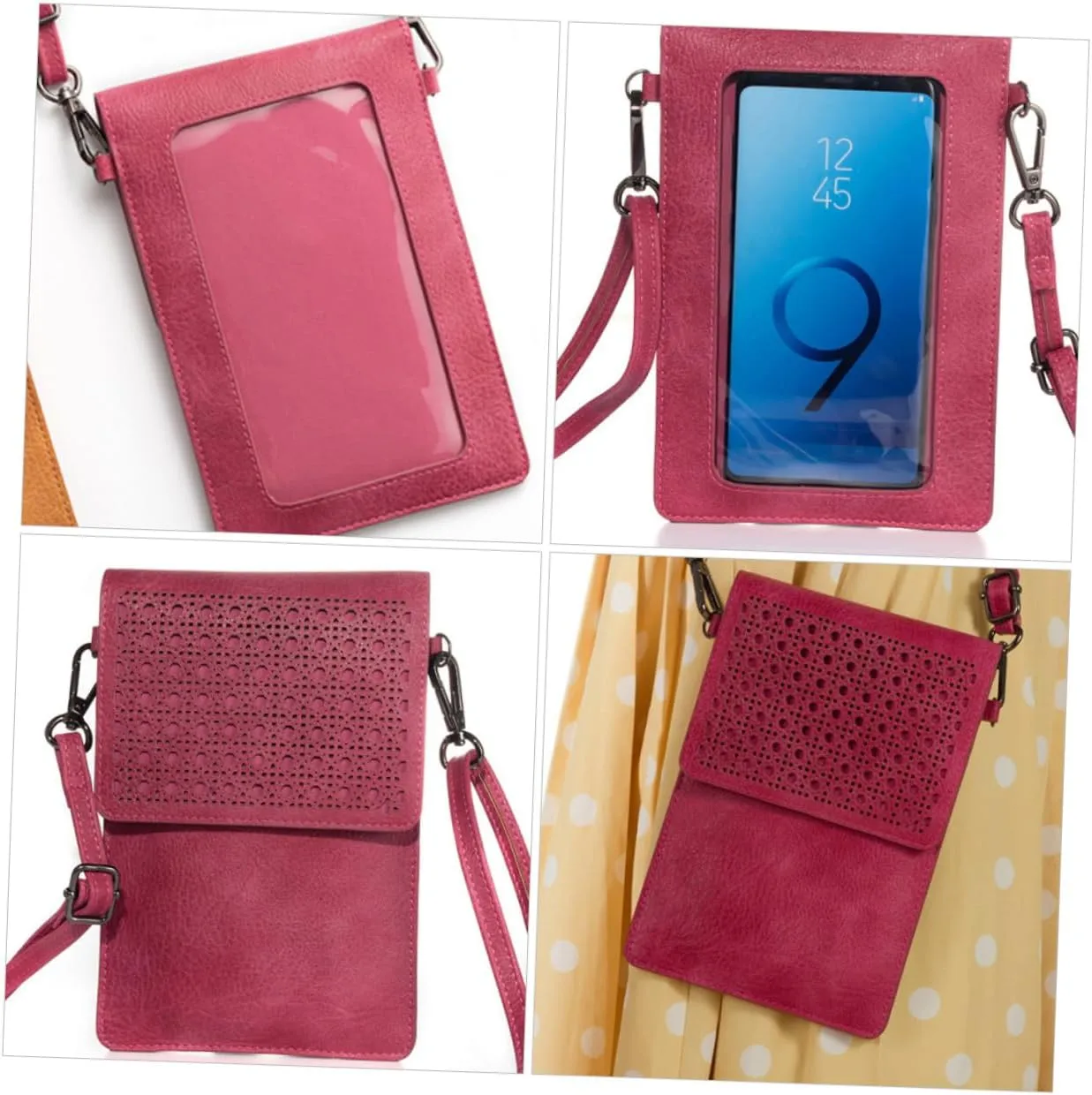 1pc Cell Phone Shoulder Bag Phone Crossbody Bag Pu Leather Phone Bag Leather Phone Purse Phone Casual