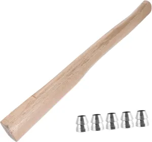 1Set Wooden Axe Handle Replacement Durable Woodworking Tool with Wedges for Easy Installation for Gardening and Outdoor Use