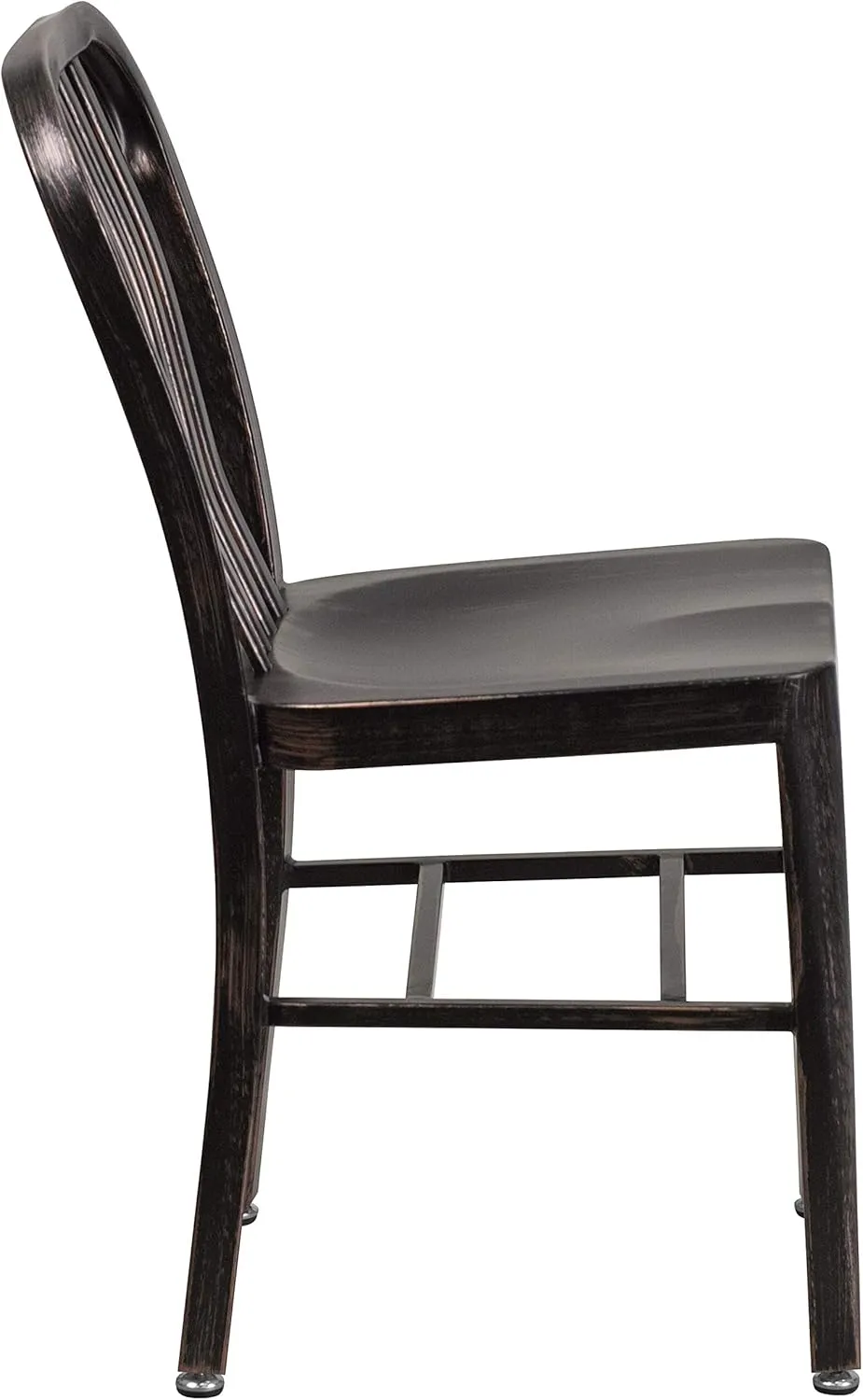 2 Pack Black-Gold Metal Indoor-Outdoor Chair - Kitchen Chair/Restaurant Seating