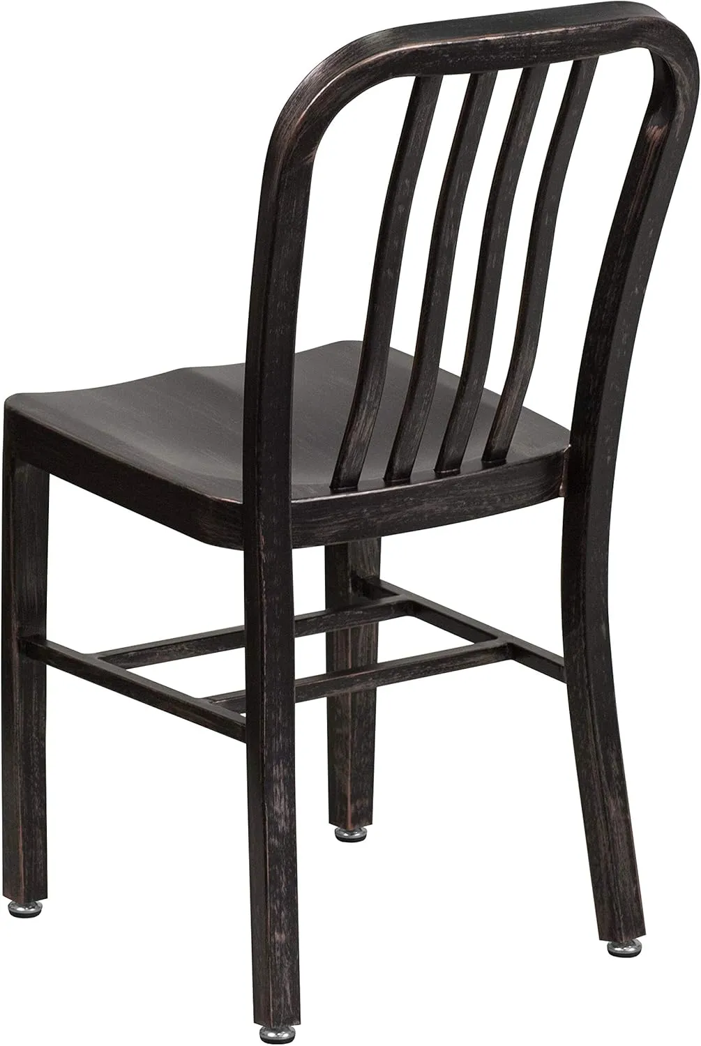 2 Pack Black-Gold Metal Indoor-Outdoor Chair - Kitchen Chair/Restaurant Seating