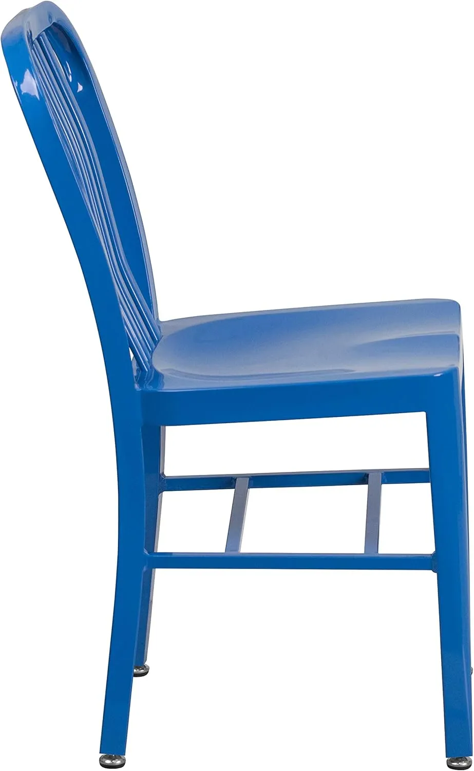 2 Pack Blue Metal Indoor-Outdoor Chair - Kitchen Chair - Restaurant Seating
