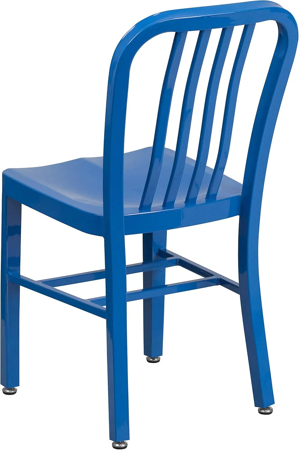 2 Pack Blue Metal Indoor-Outdoor Chair - Kitchen Chair - Restaurant Seating