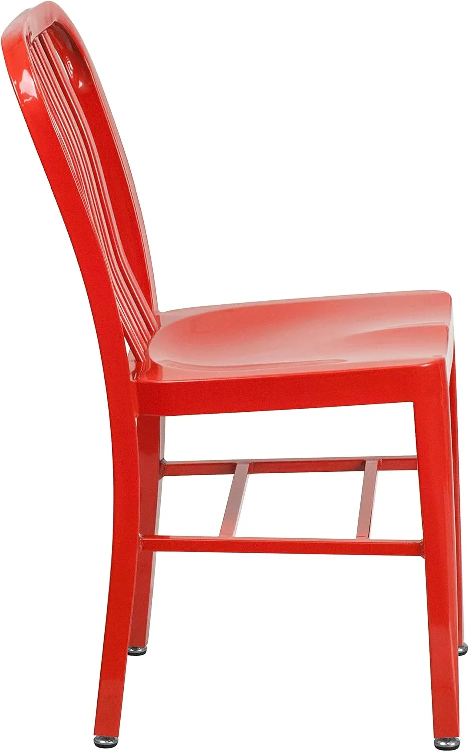 2 Pack Red Metal Indoor-Outdoor Chair - Kitchen Chair - Restaurant Seating