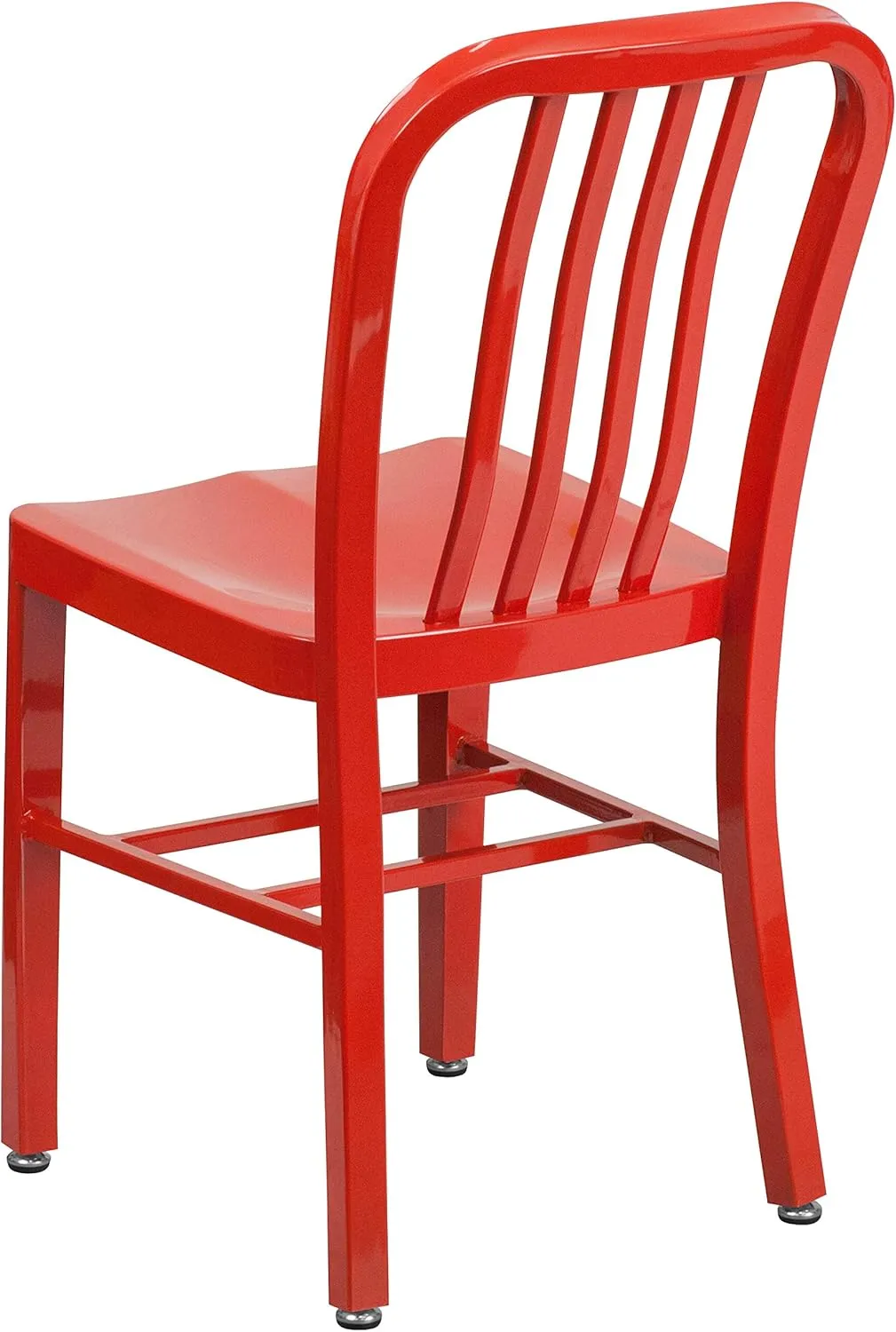 2 Pack Red Metal Indoor-Outdoor Chair - Kitchen Chair - Restaurant Seating