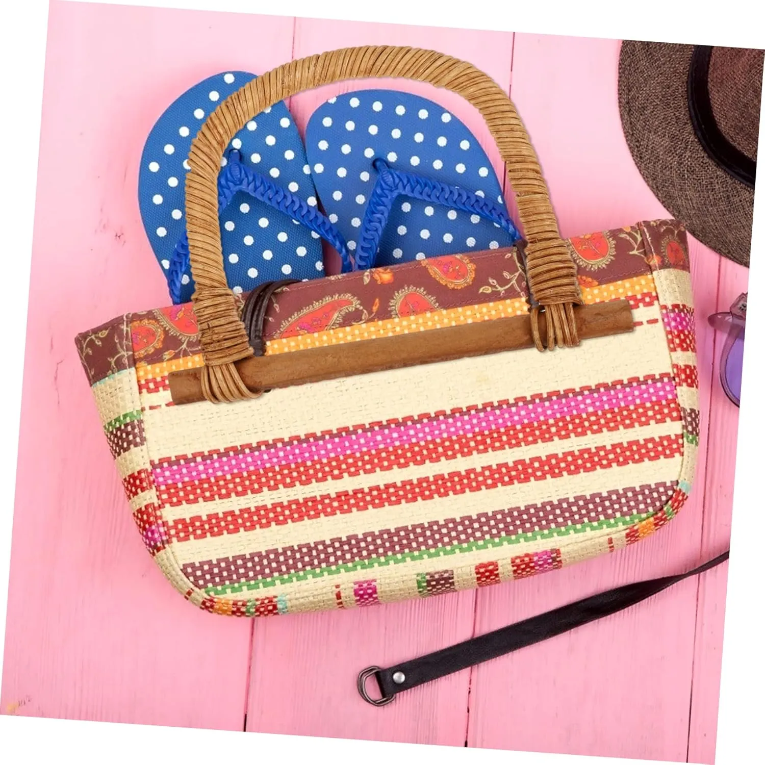 2 Pcs Diy Handbag Handle Bag Repair Accessories D-shaped Wooden Handle for Tote Bag Simple Design Craftsmanship