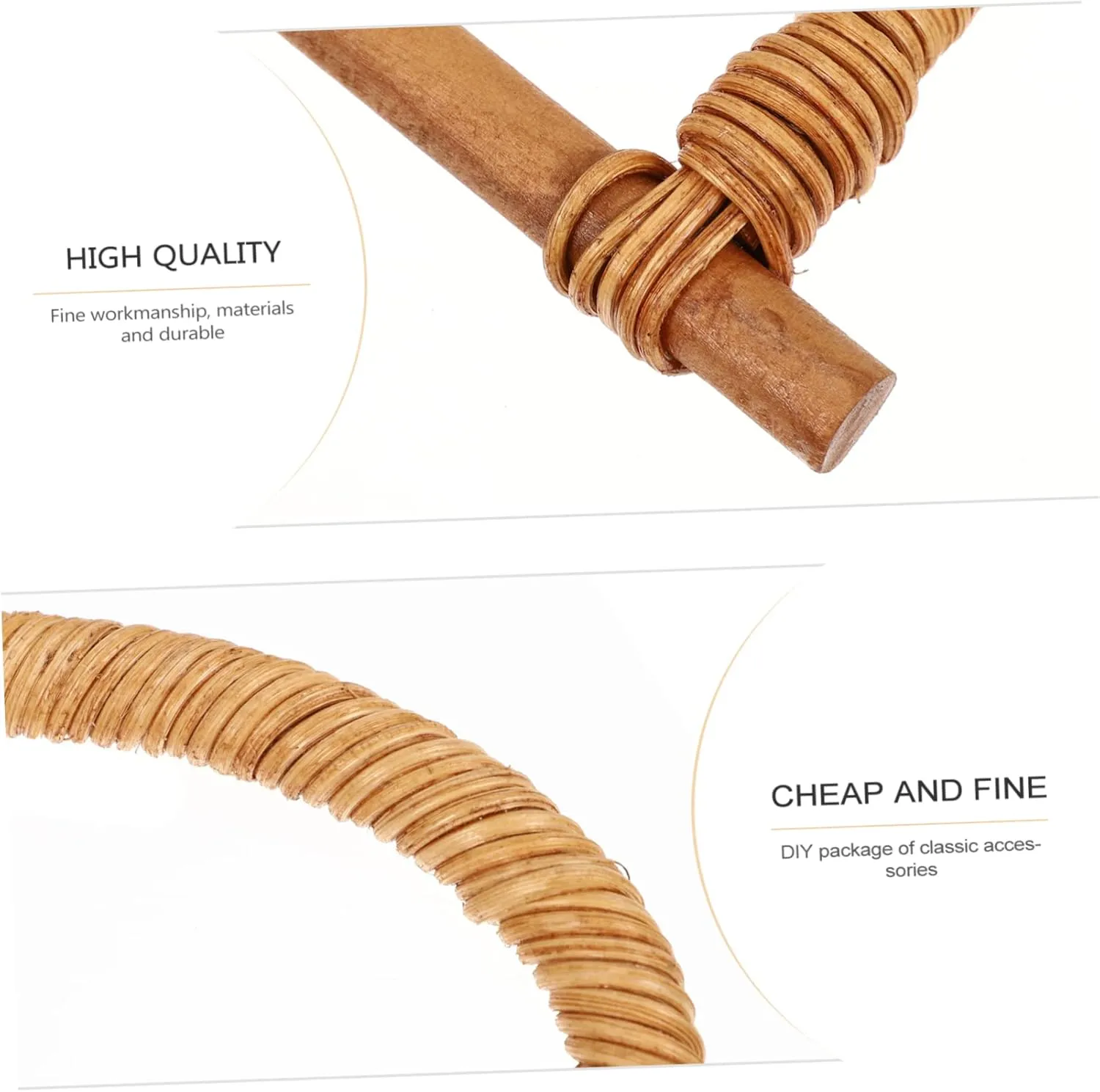 2 Pcs Diy Handbag Handle Bag Repair Accessories D-shaped Wooden Handle for Tote Bag Simple Design Craftsmanship