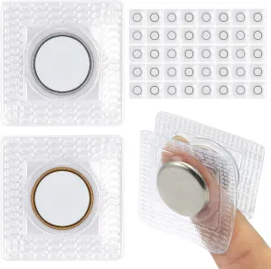 20 Pairs 1.5 Inches Invisible Hidden Sew Magnetic Snap PVC Hidden Purse Closure Fastener Snaps for Handbag Clothing Clasp DIY Craft Sewing Tools