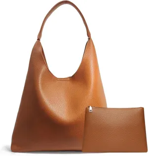 2025 Slouchy Tote Bag for Women, Leather Hobo Bag Soft Vegan Leather Top-handbag Shoulder Bag Handbag Underarm Purse