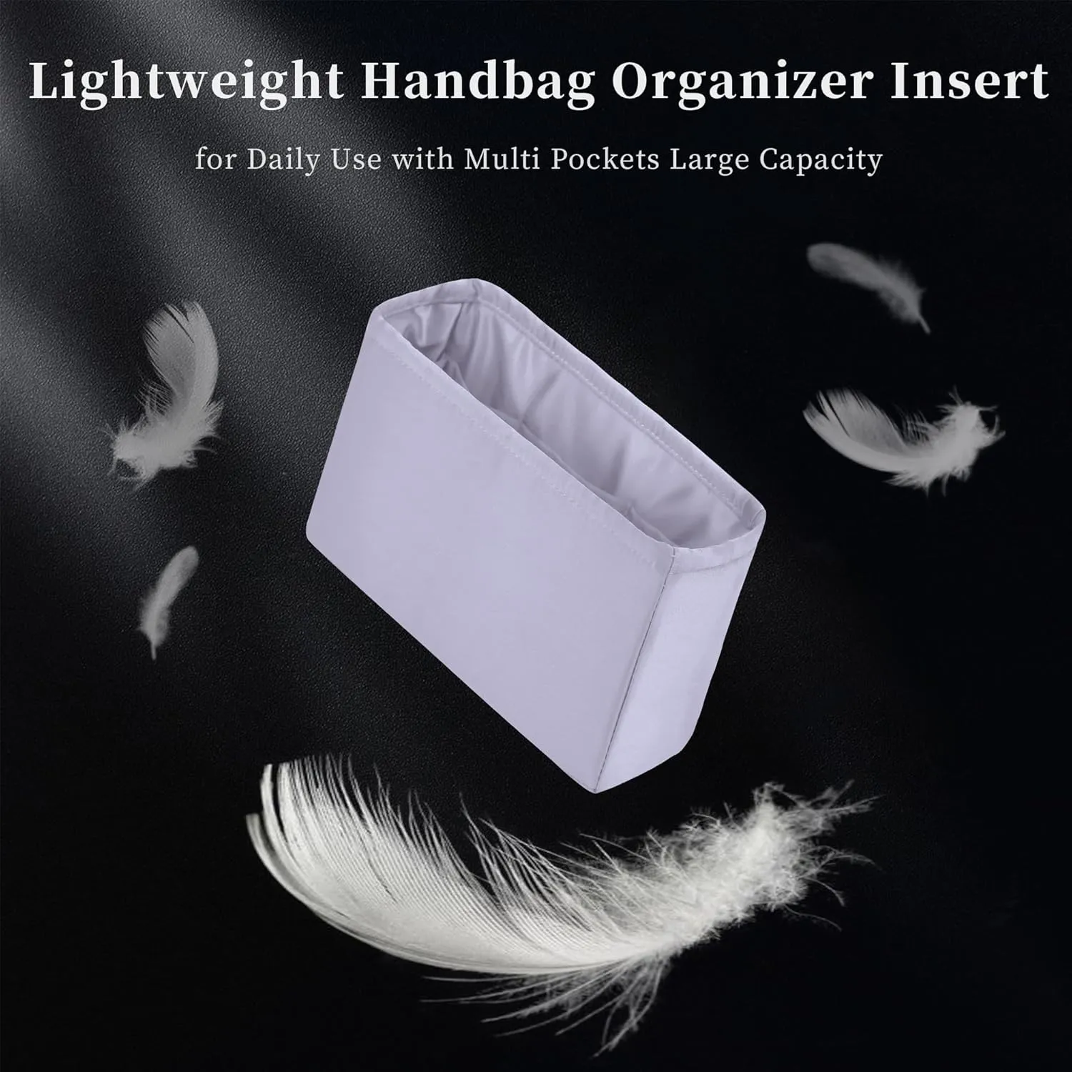 22 Bag Organizer for Purse Bags, Purse Storage Organizer for for 22 Bag Small, Silky Inner Bags with Practical Pockets (Lavender, Small)