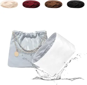 22 Bag Organizer Insert, Lightweight Bag Insert Compatible with Chanel 22, Waterproof Surface and Silky Satin Lining (Blue Pale, Small)