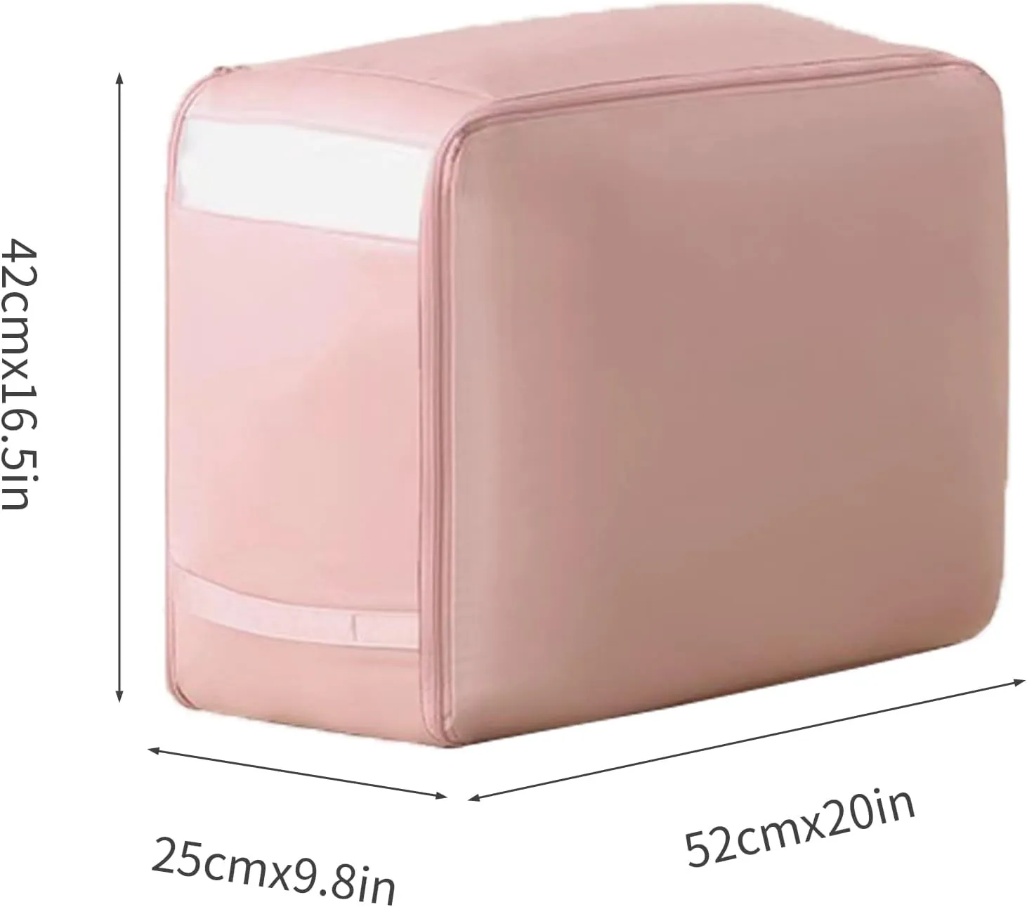 2pcs Ultra Space Saving Self Compression Organizer,compression storage bags for bedding, compression bags for storage, Moving Organizer Bags With visual window(Pink,54 * 42 * 50cm)