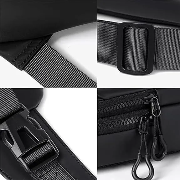 2PCS Waterproof Shoulder Bag, Lightweight Waterproof Nylon Anti Theft Sling Crossbody Bag (01,M)