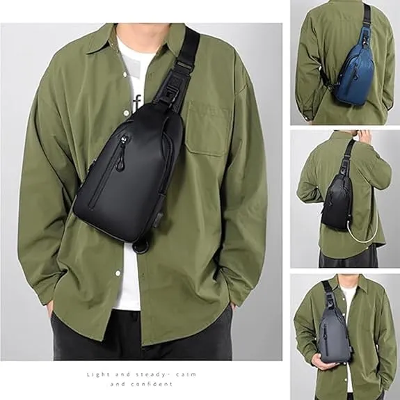 2PCS Waterproof Shoulder Bag, Lightweight Waterproof Nylon Anti Theft Sling Crossbody Bag (01,M)