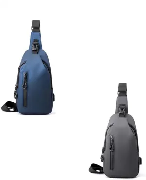 2PCS Waterproof Shoulder Bag, Lightweight Waterproof Nylon Anti Theft Sling Crossbody Bag (01,M)