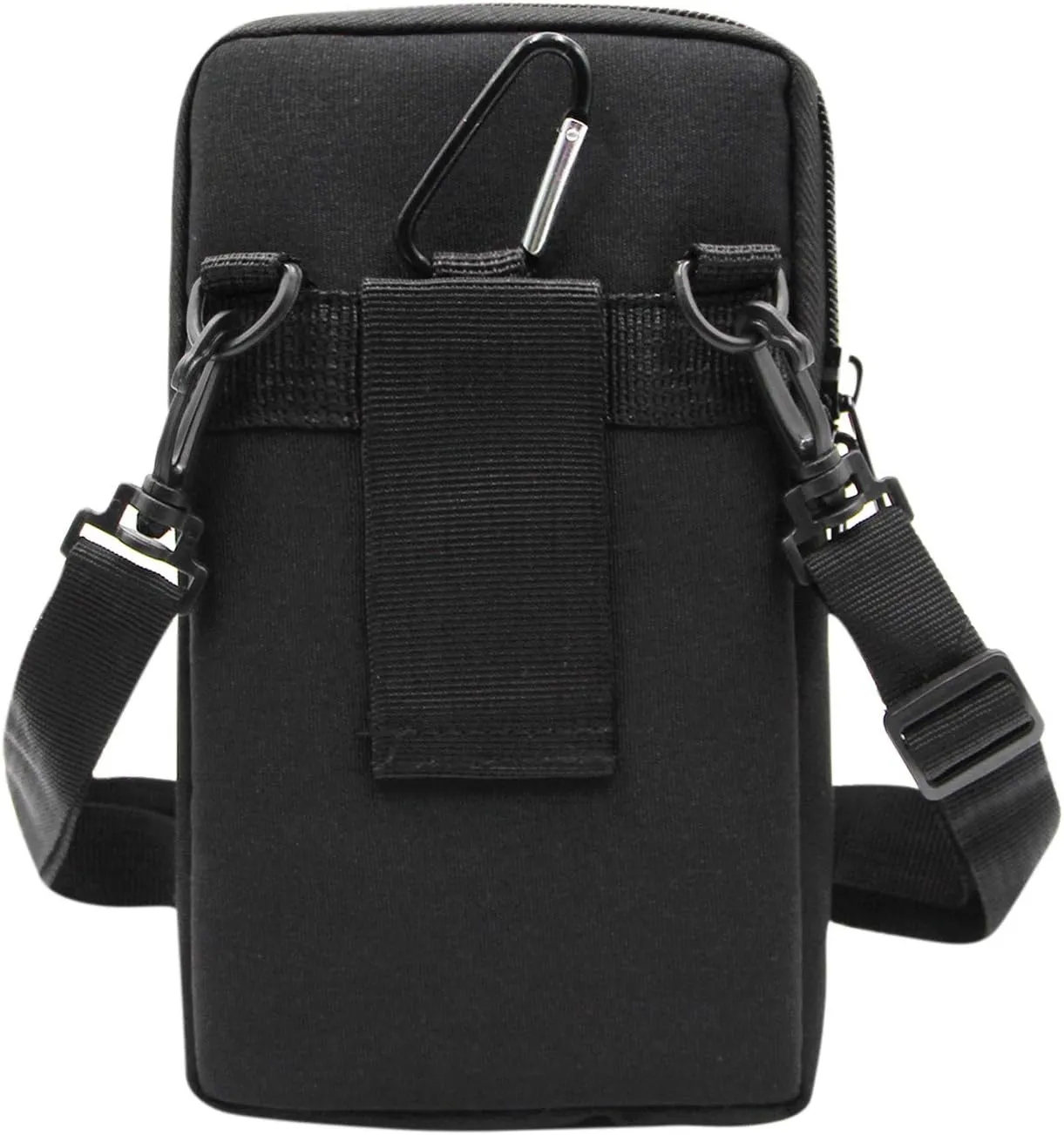 3-Layers Waterproof Cell Phone Pouch Crossbody Purse Oxford Fabric Belt Bag Wallet for Men Women