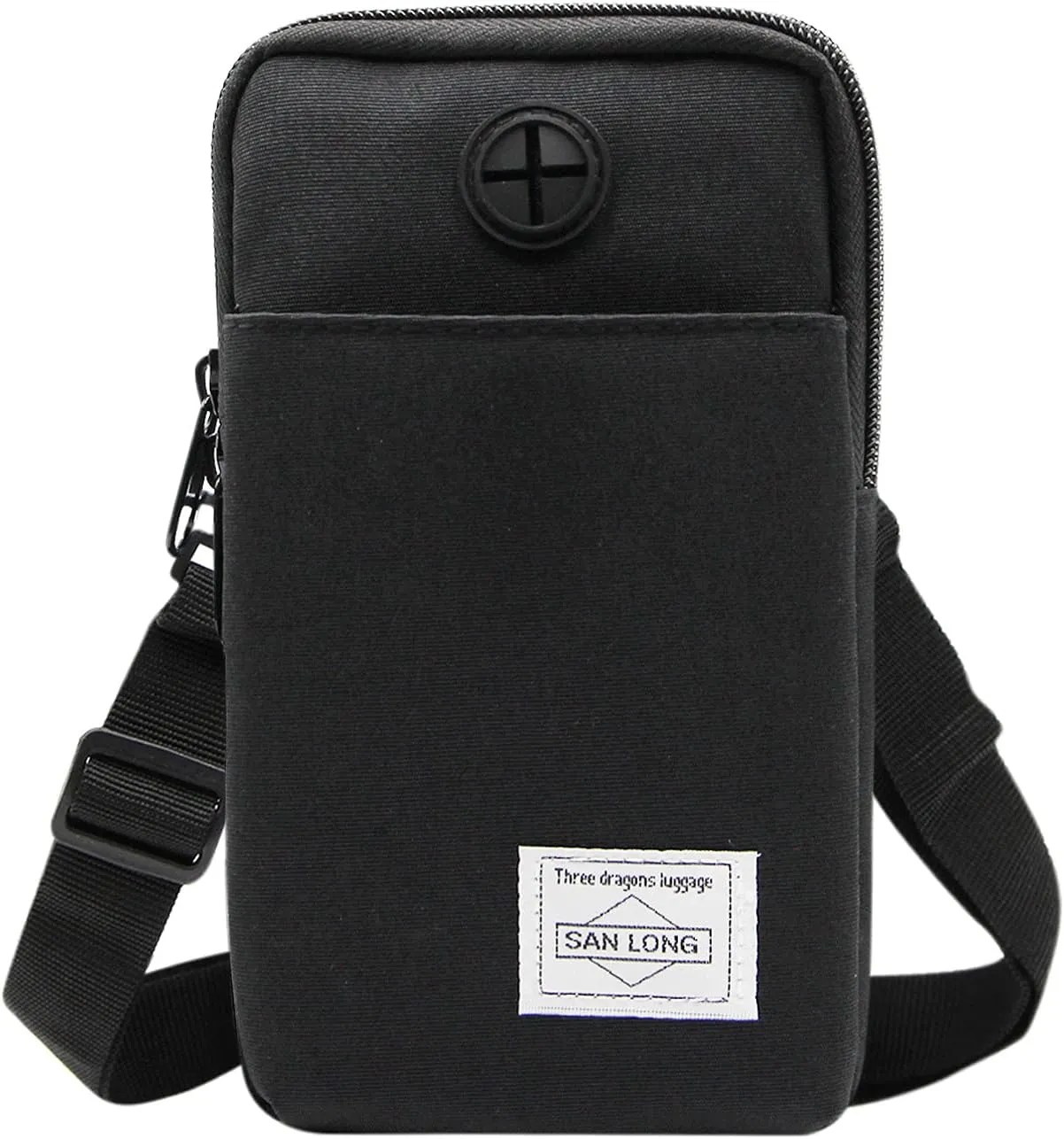 3-Layers Waterproof Cell Phone Pouch Crossbody Purse Oxford Fabric Belt Bag Wallet for Men Women