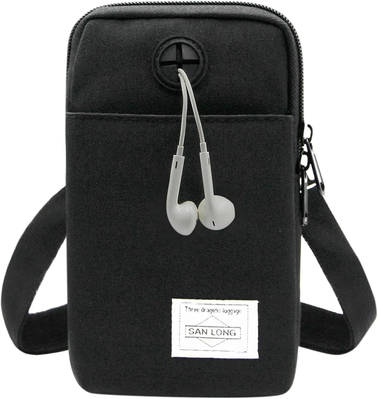 3-Layers Waterproof Cell Phone Pouch Crossbody Purse Oxford Fabric Belt Bag Wallet for Men Women
