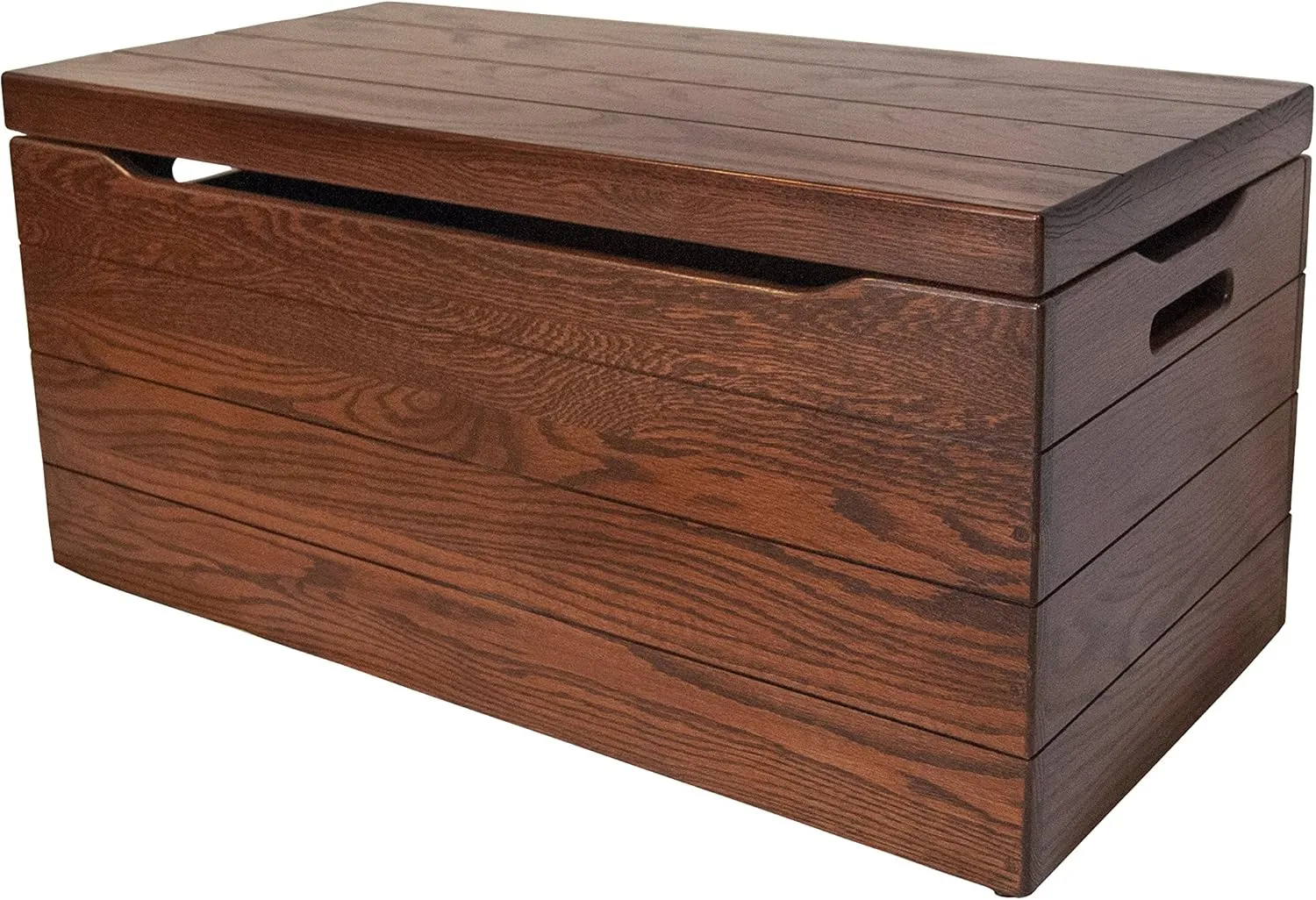 36" Wooden Storage Chest - Handmade Amish Hope Chest - Storage Trunk with Anti-Slam Hinges - Solid Wooden Chest with Handles (Oak Wood, Michaels Stain, 36")