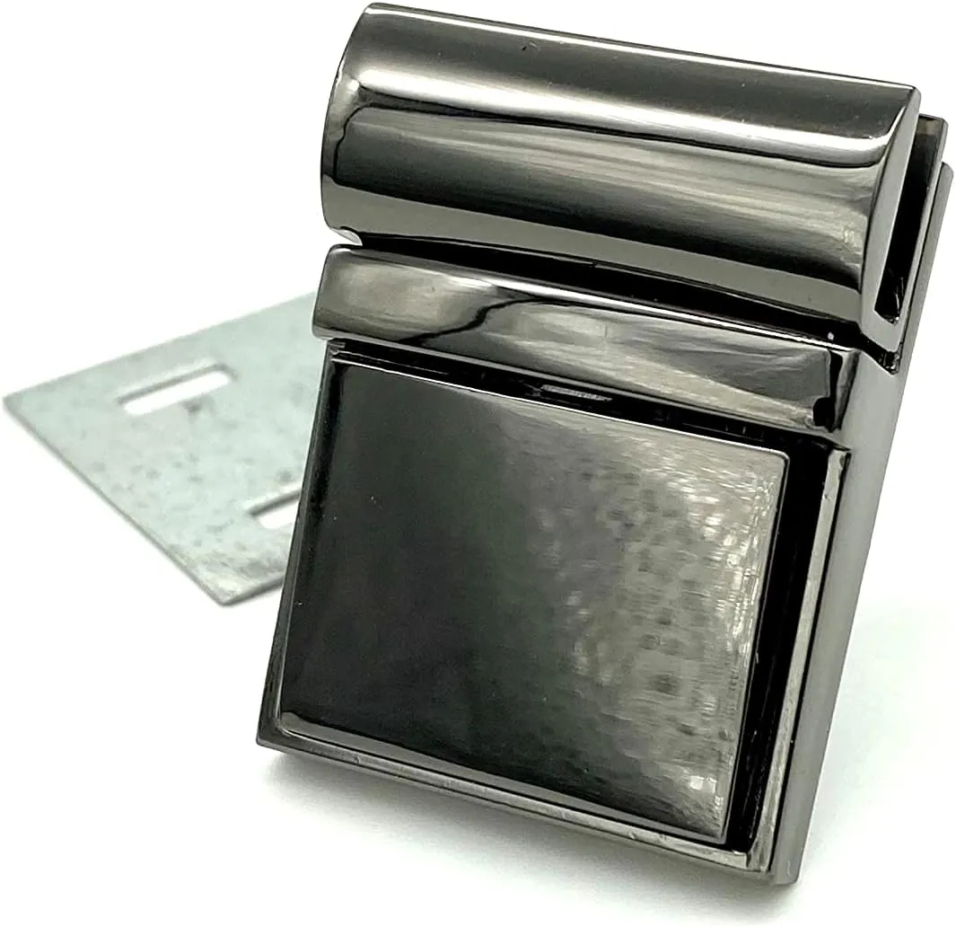 3dancraftit Press Tongue Thumb Latch Lock Clutch Purse Handbag Bag Lock Zinc alloying for Purse Bag Wallet Clutch Making 1.18" X 1.57" (30mm x 40mm) Gunmetal N71