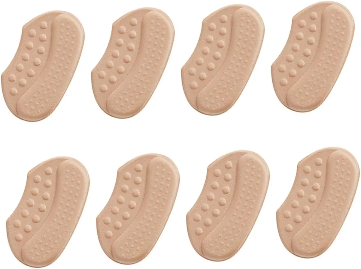 4 Pair Heel Liners for Women's Shoes Nonslip Heel Pads Protects from Friction Wear Comfortable for High Sports Sandals Slippers Sneakers