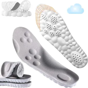4D Cloud Soles for Men Women, Cloud Insoles for Men, Cloudsole Insoles for Men Women, Soft Memory Foam Insoles, Comfort Steppers Insoles for Women & Men for Foot Pain Relief(Men 11.5-12.5/Women 13-14)