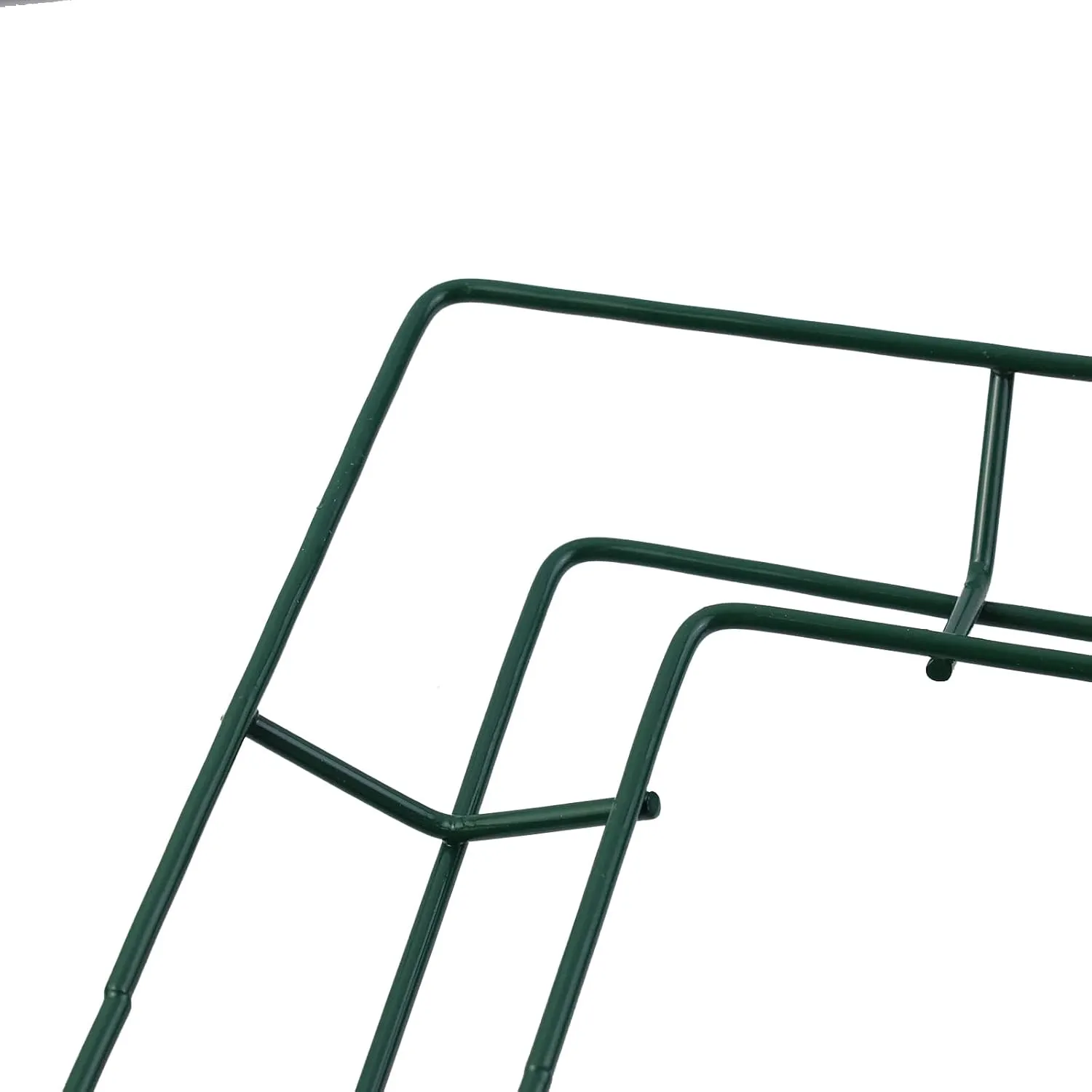 4pcs Metal Wire Wreath Wire Frame Form Hanger 8inch Square Wreath for Birthday Holiday Party Decorations, Green