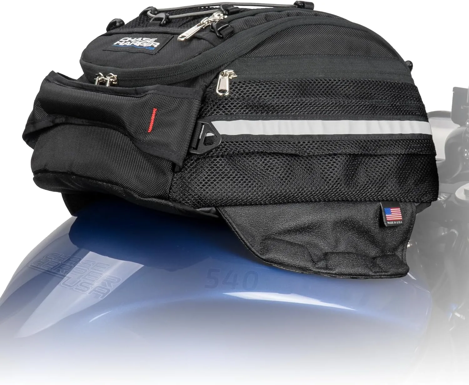 540 Magnetic Tank Bag - Water-Resistant, Tear-Resistant, Industrial Grade Ballistic Nylon with Anti-Scratch Rubberized Bottom, Neodymium Magnets within Magnetic Wings