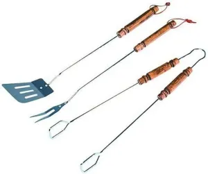 63946 Barbecue Cutlery Set 3 Pieces with Leather Loops