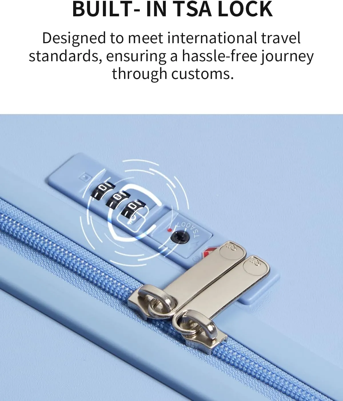 70/30 Split Open 26 Inch Checked Luggage with Spinner Wheels,Travel Suitcase with Adjustable Velcro for Flexible Large Capacity,Hardside Suitcase for Men Women,for 20 Days Travel,Blueberry Blue