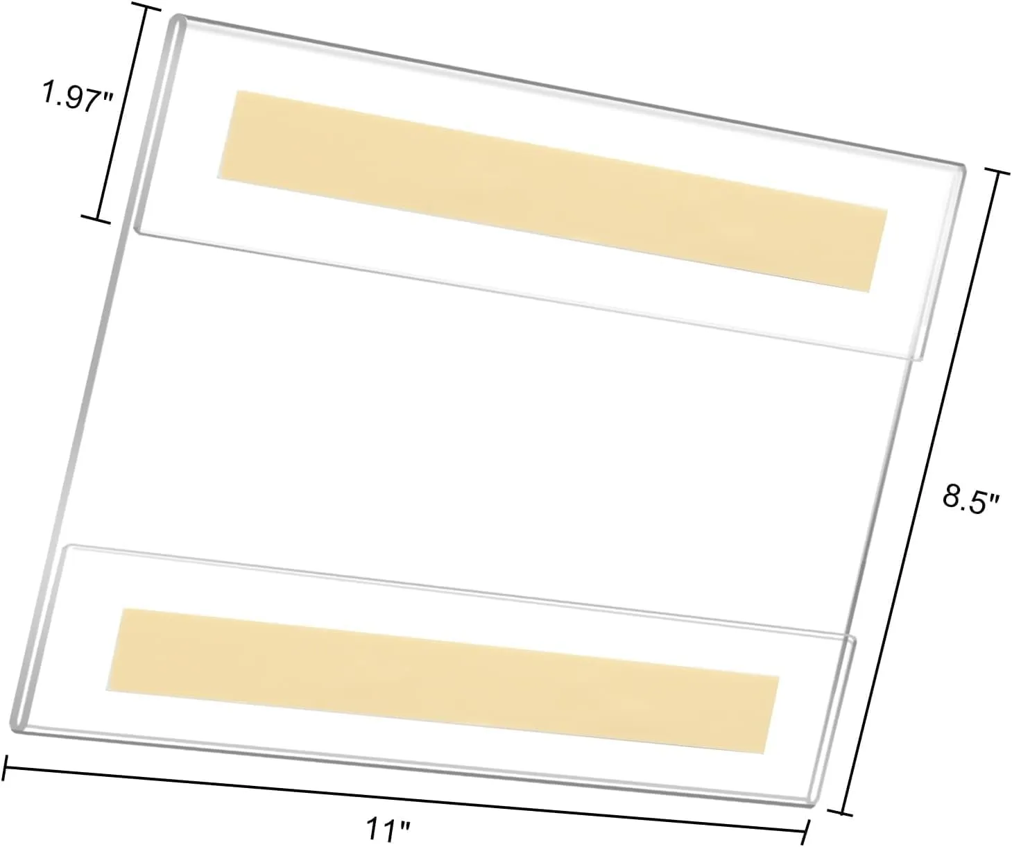 8.5 x11 Acrylic Picture Frame Set of 6, Wall Mounting Frame 8.5x11 Clear Certificate Document Frame, Diploma Frames for Wall Display - Horizontal
