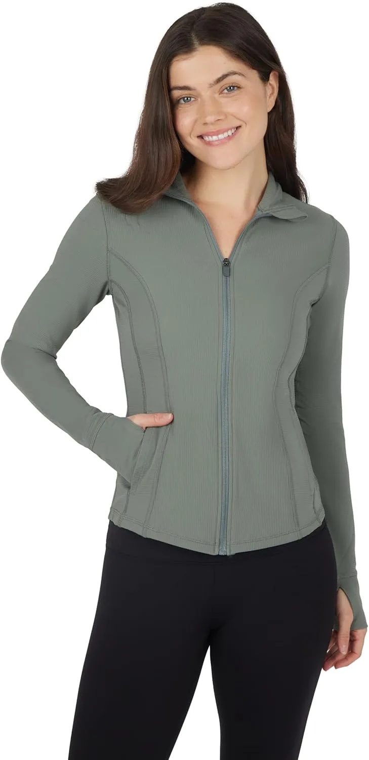 90 Degree By Reflex Women’s Lightweight, Full Zip Running Track Jacket