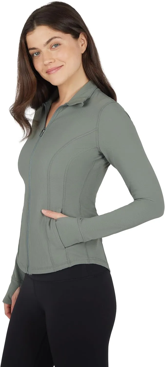 90 Degree By Reflex Women’s Lightweight, Full Zip Running Track Jacket