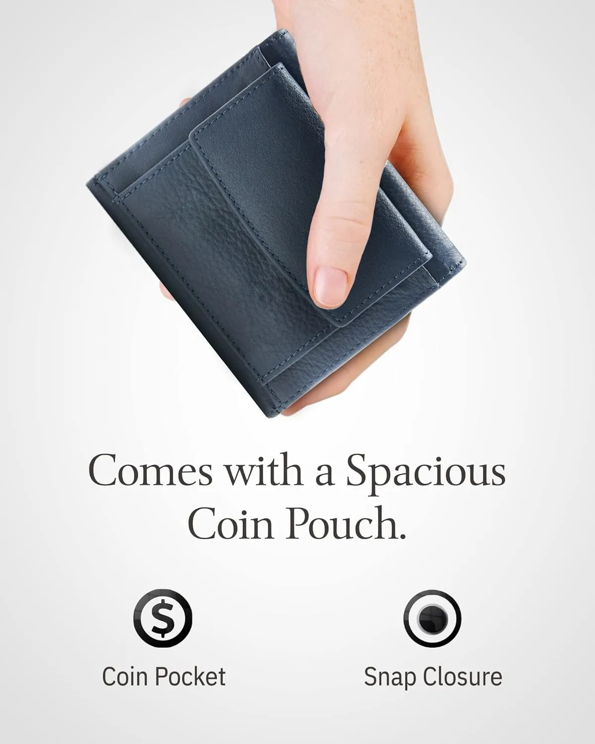Access Denied REAL LEATHER Small Wallets For Women - Compact Ladies Credit Card Holder With Coin Purse RFID Holiday Gifts For Her