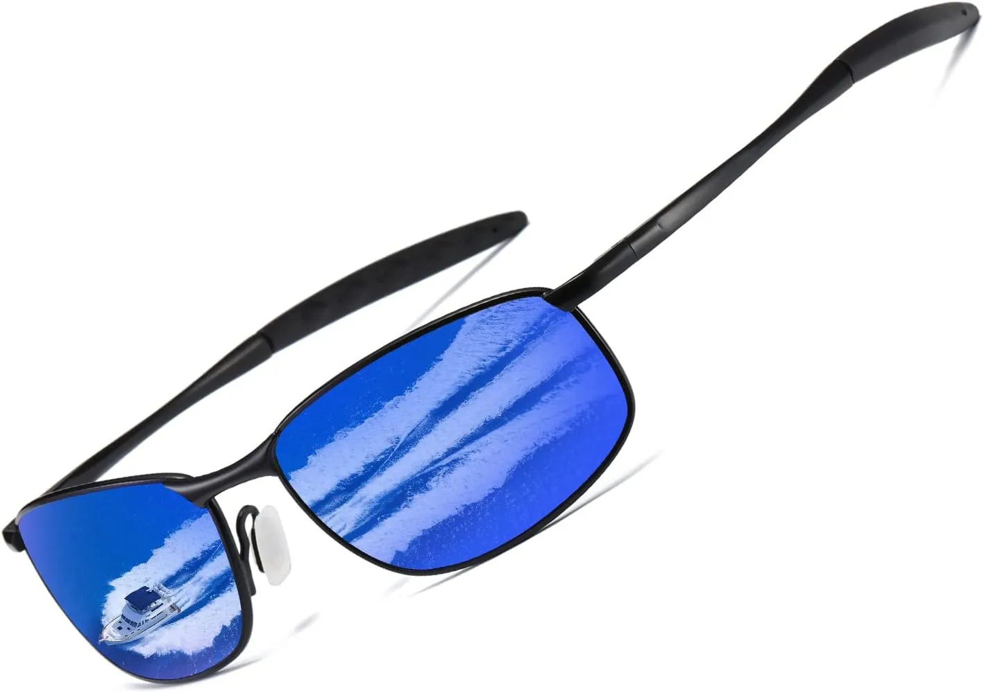AEVOGUE Polarized Sunglasses For Men Rectangle Metal Frame Retro Sun Glasses AE0395
