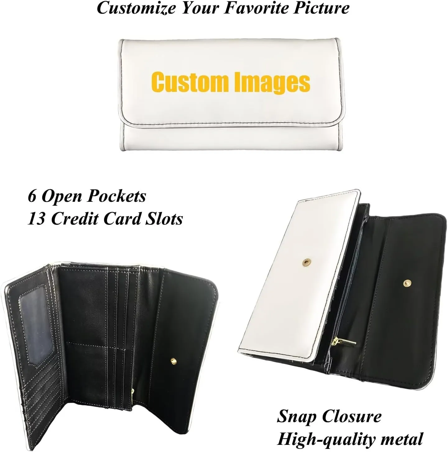 AFPANQZ Women's Wallets Large Capacity with RFID Protection Waterproof Leather Long Clutch Wallet Phone Holder Zip Multi-Cards Slots PU Leather Wallet American Flag Clutch Wallet