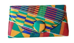Ahiastring African clutch purse/kente purse/Ankara fabric clutch purse/Tribal clutch purse/Multicolor purse (S1)
