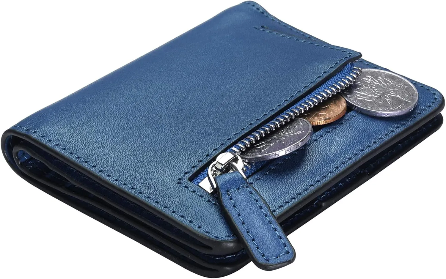 AINIMOER Small Leather Wallet for Women, Ladies Credit Card Holder RFID Blocking Women's Mini Bifold Pocket Purse
