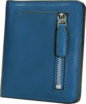 AINIMOER Small Leather Wallet for Women, Ladies Credit Card Holder RFID Blocking Women's Mini Bifold Pocket Purse