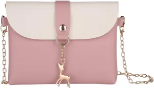AISPARKY Small Crossbody Purse,PU Leather Small Purse for Womens and Girls With Pendant With Strap/Gold Chain Strap