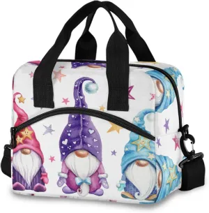 ALAZA Magic Gnomes Lunch Bags for Women Leakproof Crossbody Lunch Bag Lunch Cooler Bag with Shoulder Strap