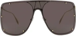 Alexander McQueen Shield-Frame Metal Sunglasses
